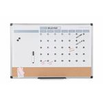 Bi-Office Maya 3-In-1 Magnetic Month Planner Lacquered Steel/Cork 90x60cm MB0707186P