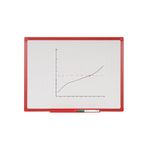 Bi-Office Maya Drywipe Gridded Whiteboard Red Frame 240x120cm MB8621206