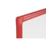 Bi-Office Maya Drywipe Gridded Whiteboard Red Frame 180x120cm MB8521206