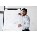 Bi-Office Mastervision Magnetic Mobile Easel Black 70x100cm EA48066720