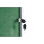 Bi-Office Enclore Display Case Green Felt Acrylic Aluminium Frame 15xA4 VT640102150