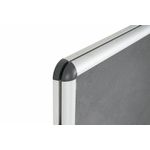 Bi-Office Enclore Felt Lockable Glazed Case Aluminium Frame Grey Felt 1160x35x981mm VT640103150
