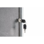 Bi-Office Enclore Felt Lockable Glazed Case Aluminium Frame Grey Felt 1160x35x981mm VT640103150