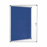 Bi-Office Enclore Felt Indoor Lockable Glazed Case 720x981x35mm Blue VT630107150