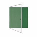 Bi-Office Enclore Display Case Green Felt Acrylic Aluminium Frame 20xA4 VT740102150