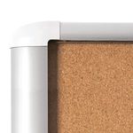 Bi-Office Mastervision Display Case Cork Glass Door Aluminium Frame 9xA4 VT630501750