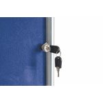Bi-Office Enclore Display Case Blue Felt Acrylic Aluminium Frame 6xA4 VT620107150