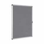 Bi-Office Enclore Felt Indoor Lockable Glazed Case 720x981x35mm Grey VT630103150