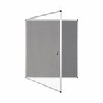 Bi-Office Enclore Display Case Grey Felt Acrylic Aluminium Frame 20xA4 VT740103150