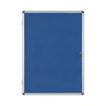 Bi-Office Enclore Felt Indoor Lockable Glazed Case 1160x981x35mm Blue VT640107150