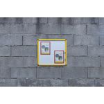 Bi-Office Ultrabrite Magnetic Display Case Acrylic Yellow Aluminium Frame 9xA4 VT6301601511