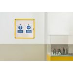 Bi-Office Ultrabrite Magnetic Display Case Acrylic Yellow Aluminium Frame 6xA4 VT6201601511