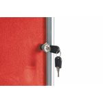 Bi-Office Enclore Display Case Red Felt Acrylic Aluminium Frame 15xA4 VT640105150