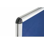 Bi-Office Enclore Display Case Blue Felt Acrylic Aluminium Frame 12xA4 VT660107150