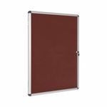 Bi-Office Enclore Display Case Burgundy Felt Acrylic Aluminium Frame 40xA4 VT750106150