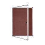 Bi-Office Enclore Display Case Burgundy Felt Acrylic Aluminium Frame 40xA4 VT750106150
