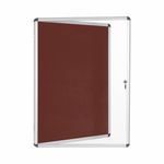 Bi-Office Enclore Display Case Burgundy Felt Acrylic Aluminium Frame 40xA4 VT750106150