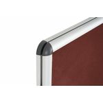 Bi-Office Enclore Display Case Burgundy Felt Acrylic Aluminium Frame 40xA4 VT750106150