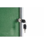 Bi-Office Enclore Display Case Green Felt Acrylic Aluminium Frame 32xA4 VT770102150