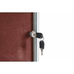 Bi-Office Enclore Display Case Burgundy Felt Acrylic Aluminium Frame 32xA4 VT770106150