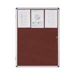 Bi-Office Enclore Display Case Burgundy Felt Acrylic Aluminium Frame 32xA4 VT770106150