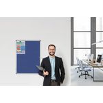 Bi-Office Enclore Display Case Blue Felt Acrylic Aluminium Frame 40xA4 VT750107150