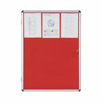 Bi-Office Enclore Display Case Red Felt Acrylic Aluminium Frame 32xA4 VT770105150
