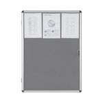Bi-Office Enclore Display Case Grey Felt Acrylic Aluminium Frame 32xA4 VT770103150