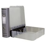 Hermes Heavy Duty 80mm 2D-Ring Polypropylene Box File A4 Silver 8.BA4.006