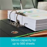 Oxford 70mm Lever Arch File Laminated A4 Green 400107389