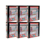 Elba Panorama 40mm 4 D-Ring Binder A4 Black Pack of 6 400008417