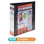 Elba Panorama 65mm Lever Arch File A4 Black Pack of 5 400008439
