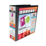 Elba Panorama 65mm 4 D-Ring Binder A4 Black Pack of 4 400008442