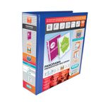 Elba Panorama 65mm 4 D-Ring Binder A4 Blue Pack of 4 400008675