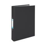 Elba 25mm Ring Binder Paper Over Board A4 Black Pack of 10 400033495