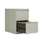 Bisley 2 Drawer Filing Cabinet Lockable 470x622x711mm Goose Grey BS2EGY