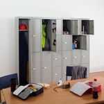 Bisley 4 Door Locker 305x305x1802mm Goose Grey CLK124 GOOSE
