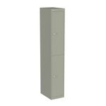 Bisley 2 Door Locker 305x457x1802mm Goose Grey CLK182 GOOSE