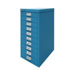 Bisley 10 Multidrawer Cabinet 279x380x590mm Azure Blue BY78740