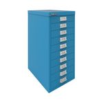 Bisley 10 Multidrawer Cabinet 279x380x590mm Azure Blue BY78740