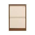 Bisley 2 Drawer Filing Cabinet Lockable 470x622x711mm Coffee/Cream BS2EC/C