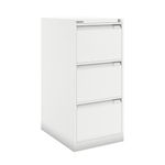 Bisley 3 Drawers Filing Cabinet Lockable 470x622x1016mm Chalk BS3E/CHK