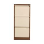 Bisley 3 Drawers Filing Cabinet Lockable 470x622x1016mm Coffee/Cream BS3EC/C