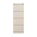 Bisley 4 Drawer Filing Cabinet Lockable 470x622x1321mm Chalk BS4E/CHK