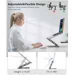 Contour Ergonomics Adjustable Metal Laptop Stand For Laptops Up To 17 Inches Black CE10136