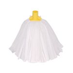 2Work Big White T1D Socket Mop x10 Yellow Pack of 10 105514YELLOW