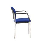 Coda multi purpose chair, with arms, blue fabric