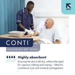 Conti Cleansing Dry Wipes Lite Large 100 Wipes Pack of 32 CLW110