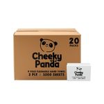 Cheeky Panda 2-Ply V-Fold Bamboo Hand Towel 160 Sheets White (Pack of 20) VHANDTW20