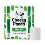 Cheeky Panda 3-Ply Silky Soft Toilet Tissue 200 Sheets 4 Rolls per Pack (Pack of 6) 1102181